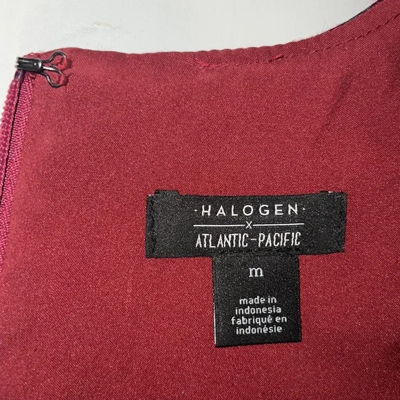 Halogen X Atlantic-Pacific Leopard Jacquard Long Sleeve Dress Size M - Picture 10 of 11